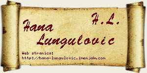 Hana Lungulović vizit kartica